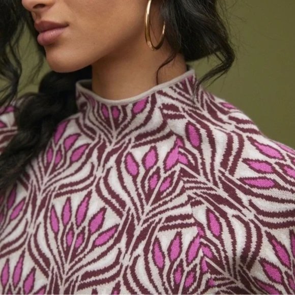 NWOT By Anthropologie The Beatriz Mock-Neck Sweater, size XXS (or XS) - Picture 3 of 8